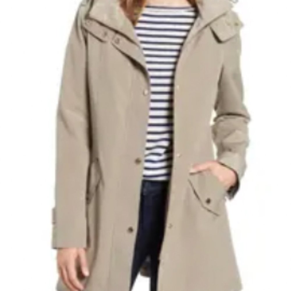 *LIKE NEW* Nordstrom Water Resistant Coat - Taupe - Size S